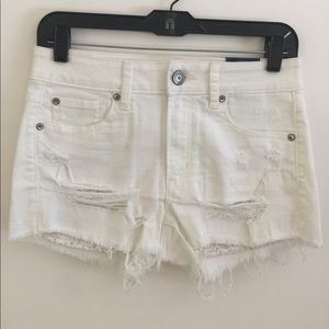 American Eagle White Jean Shorts, Size 4 Brand New